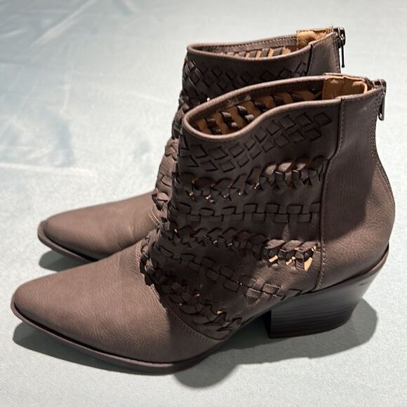 Seven Dials lattice woven Ankle Boots Size 8 B49 - Picture 4 of 10